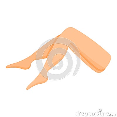 Laser hair removal legs icon, cartoon style Vector Illustration
