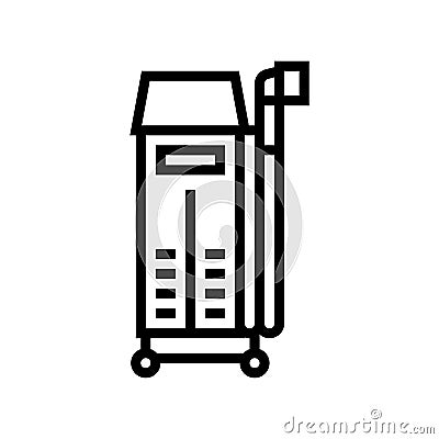 laser hair removal line icon vector illustration Vector Illustration