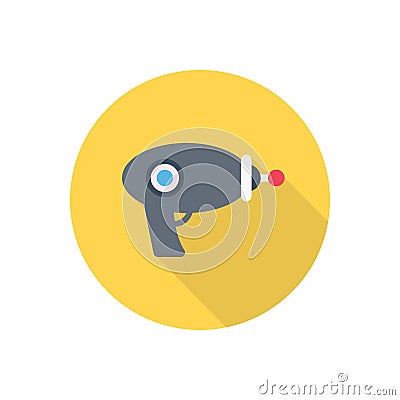 Laser vector flat color icon Vector Illustration