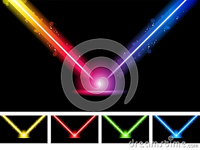 Laser Neon Colorful Lights Vector Illustration