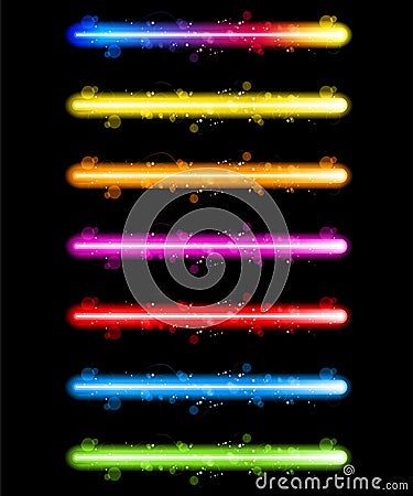 Laser Neon Colorful Lights Vector Illustration