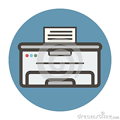 Laser printer. Vector flat style Vector Illustration