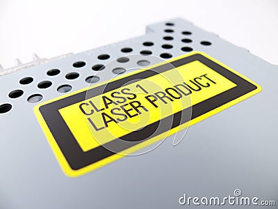 Laser Radiation Warning Stock Photo