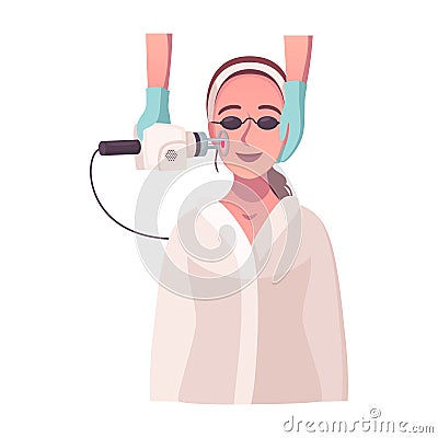 Laser Resurfacing Illustration Vector Illustration