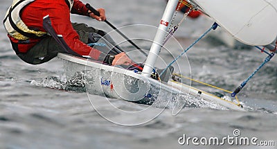 Laser sailing detail Editorial Stock Photo