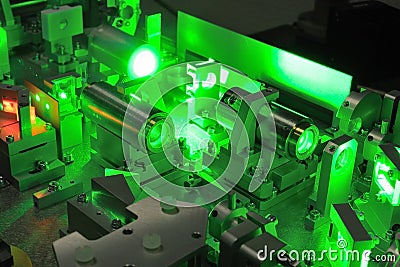 Laser science Stock Photo