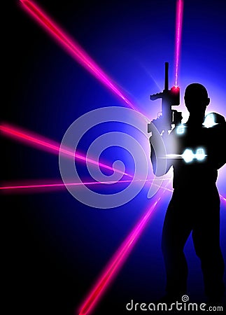 Laser tag background Stock Photo