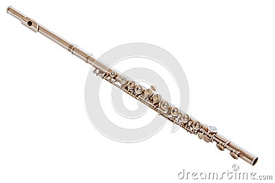 Lassical musical instrument flute Stock Photo