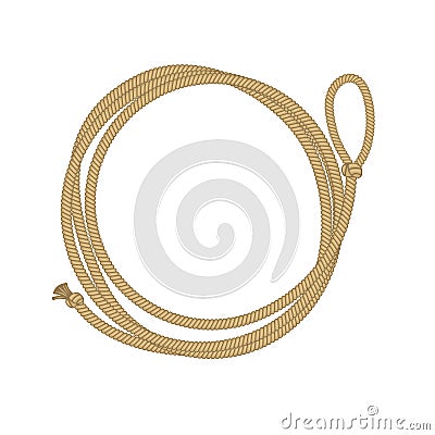 Lasso circle frame Vector Illustration