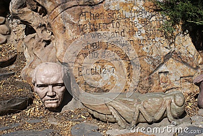 The Last Chapter of the Book of Ecclesiastes found at Gilgal Sculpture Garden Editorial Stock Photo