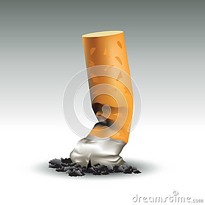 Last cigarette Vector Illustration