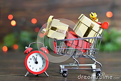 Last minute Christmas shopping Stock Photo