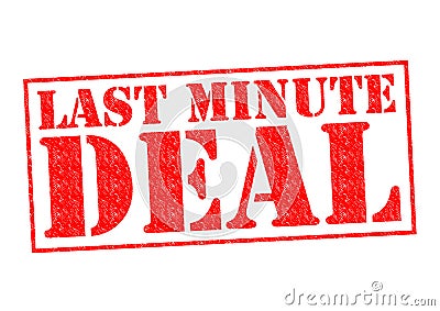 LAST MINUTE DEAL Stock Photo