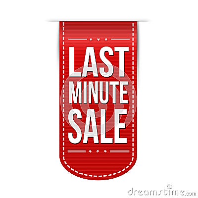 Last minute sale banner Vector Illustration