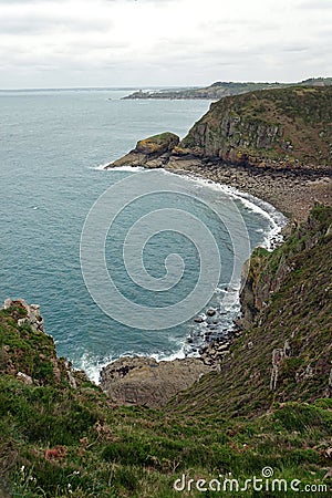 Fort la latte from Cape Frehel in Brittany, France Stock Photo