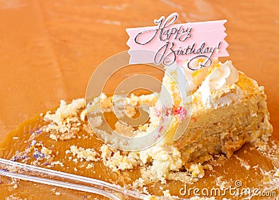 Last Piece of the Birthday Cake Stock Photo