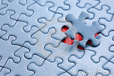 Last piece of the puzzle Stock Photo