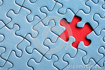 Last piece of the puzzle Stock Photo