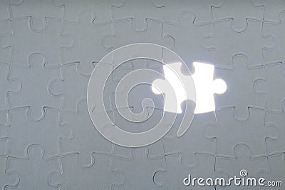 Last piece of the puzzle Stock Photo