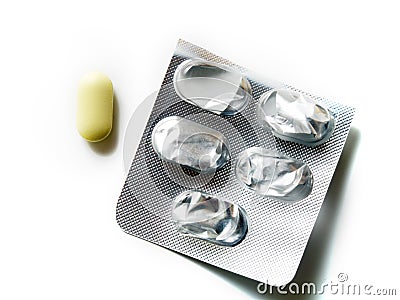 Last pill Stock Photo