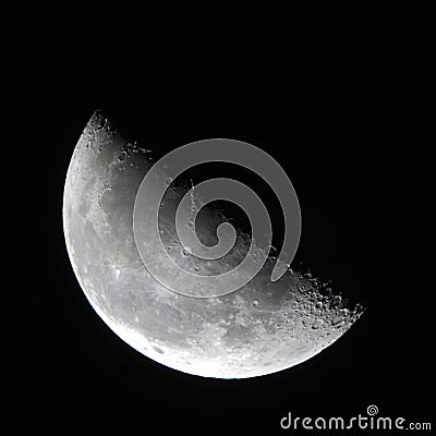 Last Quarter Moon Phase Stock Photo