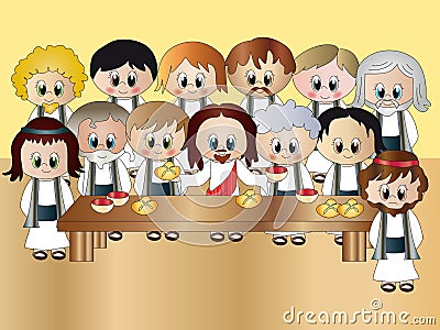 Last Supper of Jesus Stock Photo