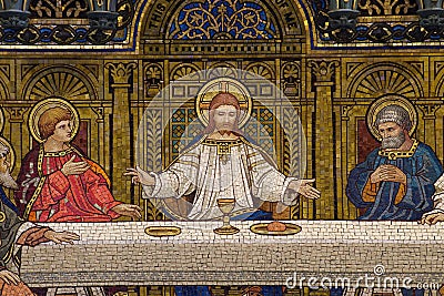 The Last Supper (mosaic) Stock Photo