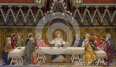 The Last Supper (mosaic) Stock Photo