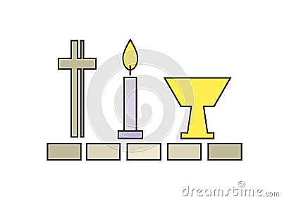 Last Supper symbols (Religion/Christianity) Vector Illustration