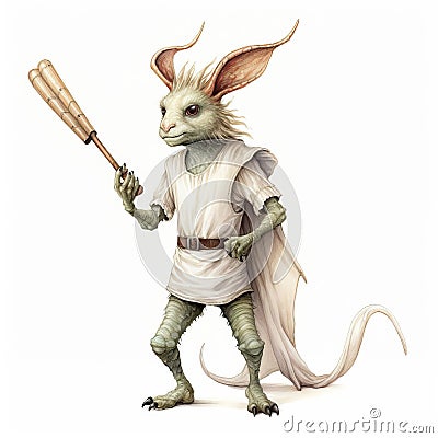 Cricket In The Last Unicorn: Full Body Image Stock Photo