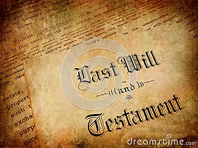Last Will and Testament Stock Photo