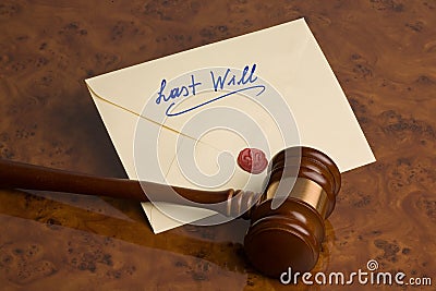 Last Will - Testament Stock Photo