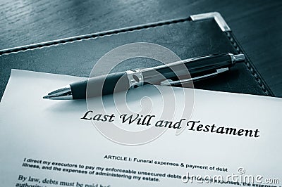 Last will Stock Photo