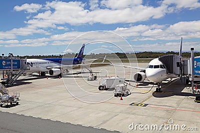 LATAM Airlines at the Puerto Montt airport, Chile Editorial Stock Photo