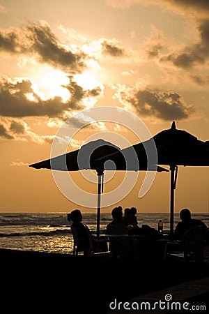 Late afternoon drinks Stock Photo