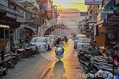 Late afternoon in Hua Hin Editorial Stock Photo