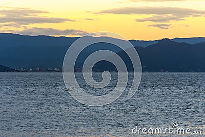 Evening in FlorianÃ³polis - Santa Catarina Island - Brazil Stock Photo