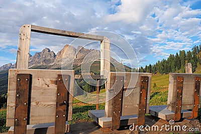 Scenic viewpoint in the Dolomites Stock Photo