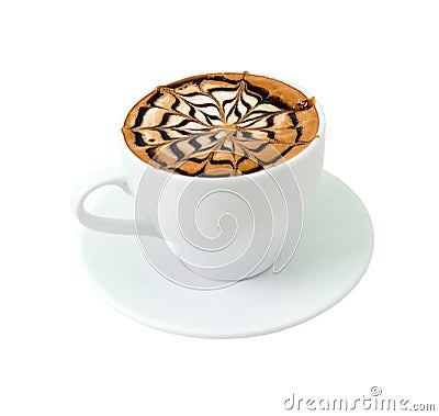 Late coffee with chocolate isolated Stock Photo