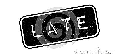 Late rubber stamp Stock Photo
