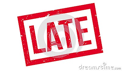 Late rubber stamp Stock Photo