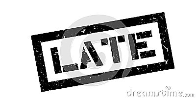 Late rubber stamp Stock Photo