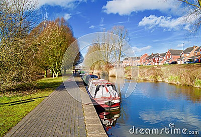 Late winter on the canal Editorial Stock Photo