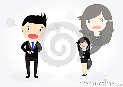 Late for work Vector Illustration