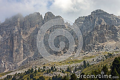 The Latemar, a famous mountain in the Dolomites, South Tyrol, Trentino, Italy Stock Photo