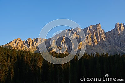 Latemar mountains in Italy Stock Photo