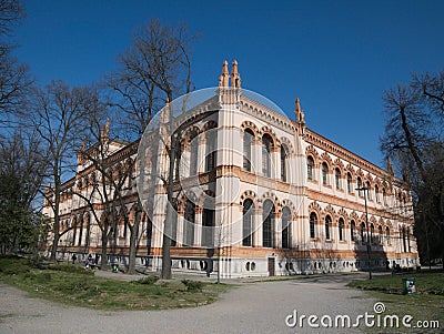 Lateral side of the Milan Natural History Museum Editorial Stock Photo