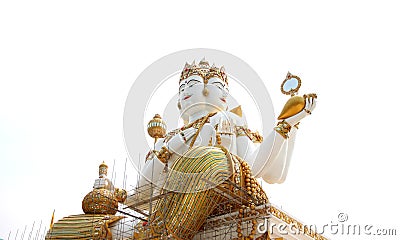 Lateral view statue of brahma. Stock Photo