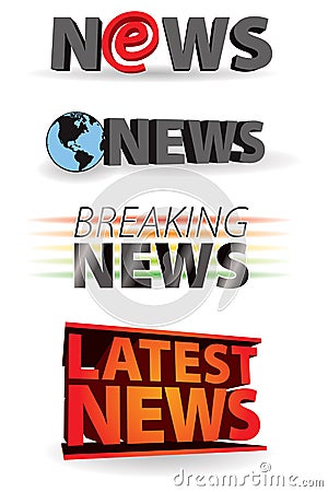 Latest Breaking News Vector Illustration