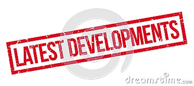 Latest Developments rubber stamp Stock Photo